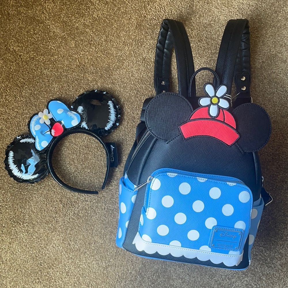 NWT Loungefly mini backpack and Ears